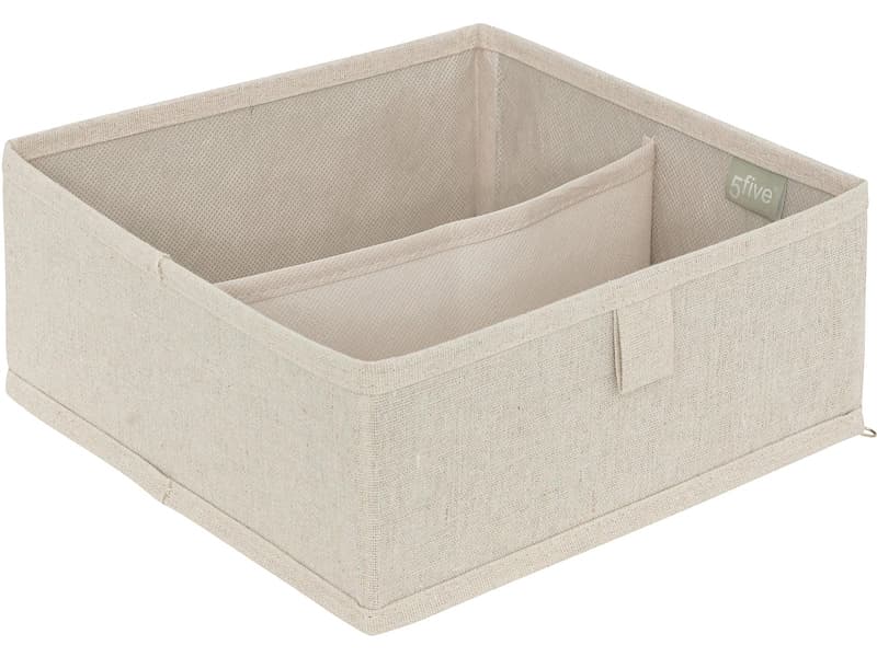 Aufbewahrungsbox LYZIO beige 23.8x24.5x10.2cm