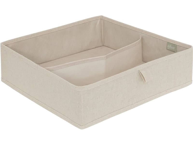 Aufbewahrungsbox LYZIO beige 36x36x10cm