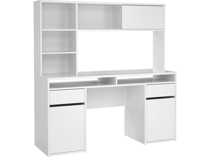Schreibtisch SCHOOL 48.4x149x156.2cm weiss glänzend