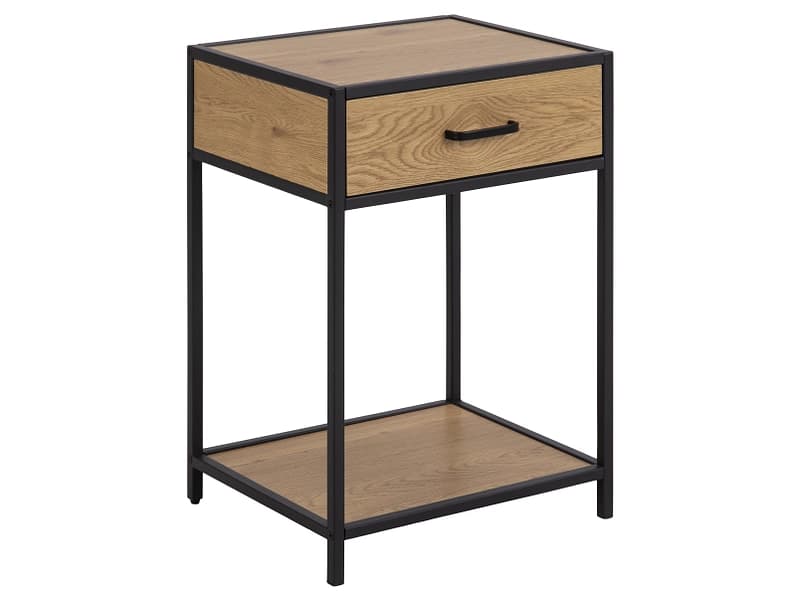 Nachttisch SEAFORD 1 Schublade 35x42x63cm eiche eiche furniert
