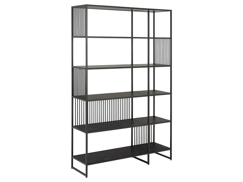 Regal STRINGTON 35x120x185cm metall schwarz