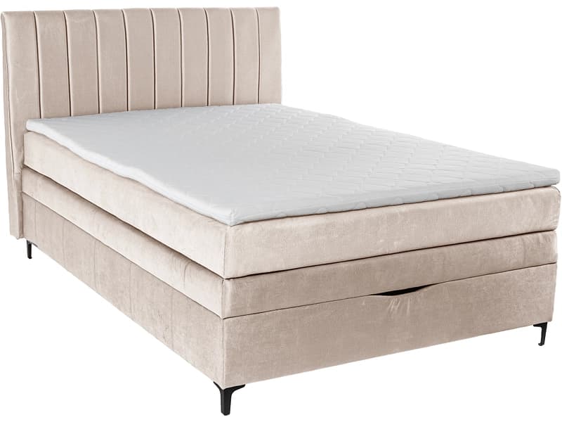 Boxspringbett MAGIC beige 140x200cm halbfest