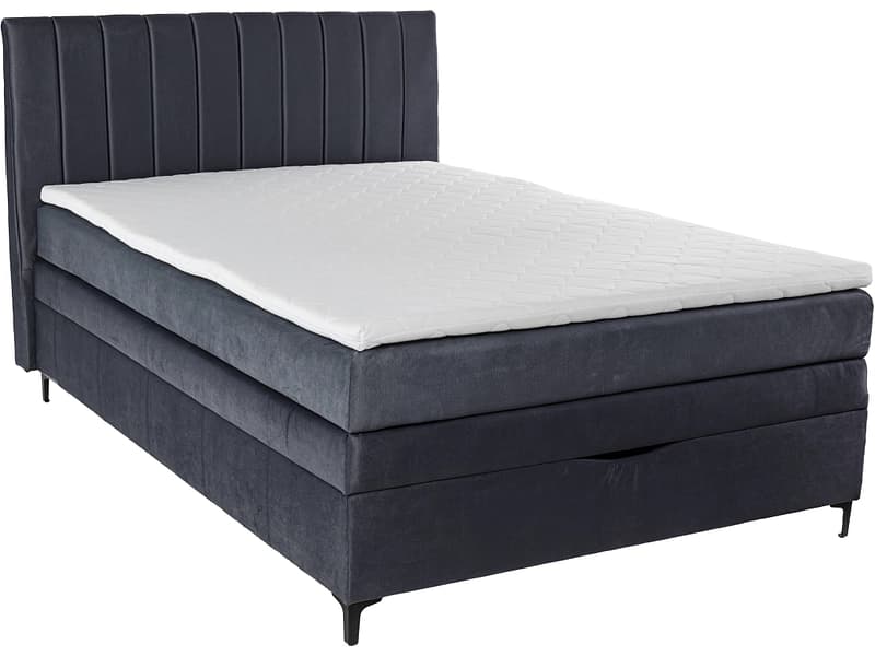 Boxspringbett MAGIC marine 140x200cm halbfest