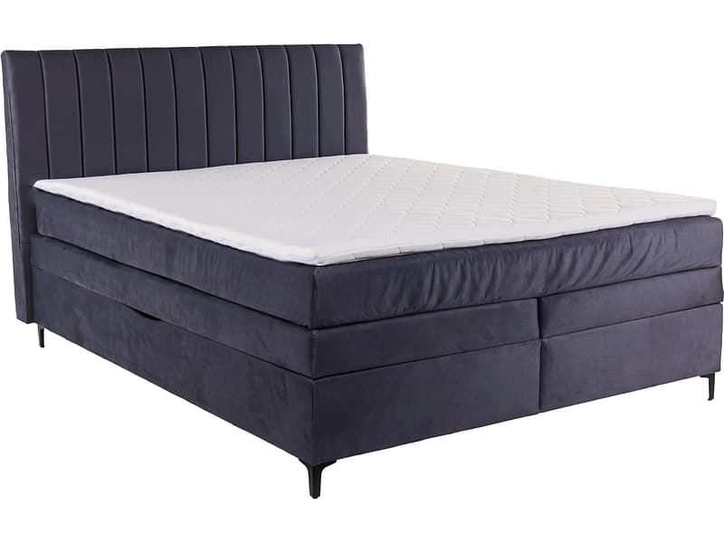 Boxspringbett MAGIC marine 160x200cm halbfest