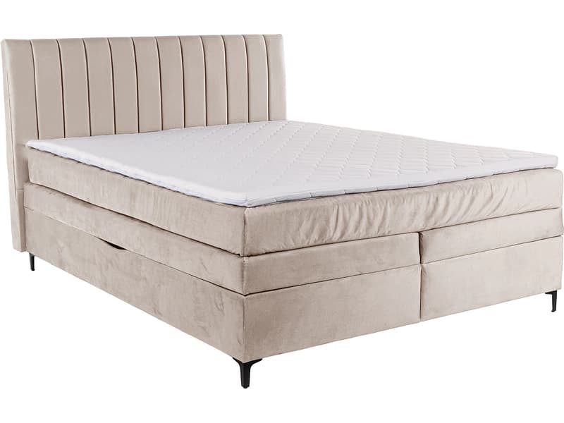 Boxspringbett MAGIC beige 180x200cm halbfest