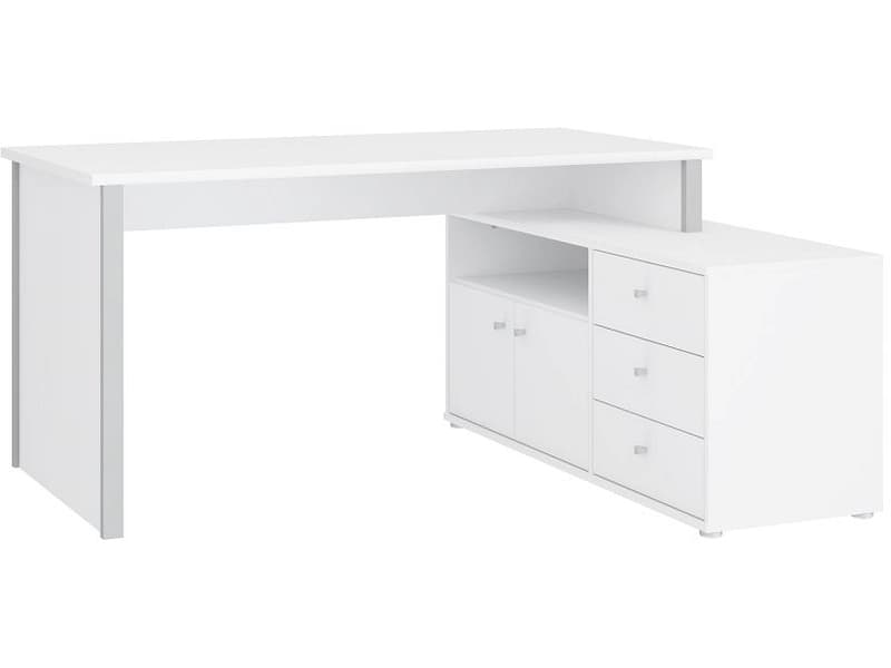 Eckschreibtisch TEMPRA 2 151.4x120.6x74.9cm weiss