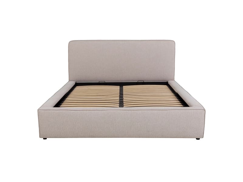 Kastenbett VICTORIA 160x200cm stoff beige
