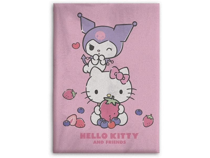 Decke HELLO KITTY 100x140cm rosa bedruckt