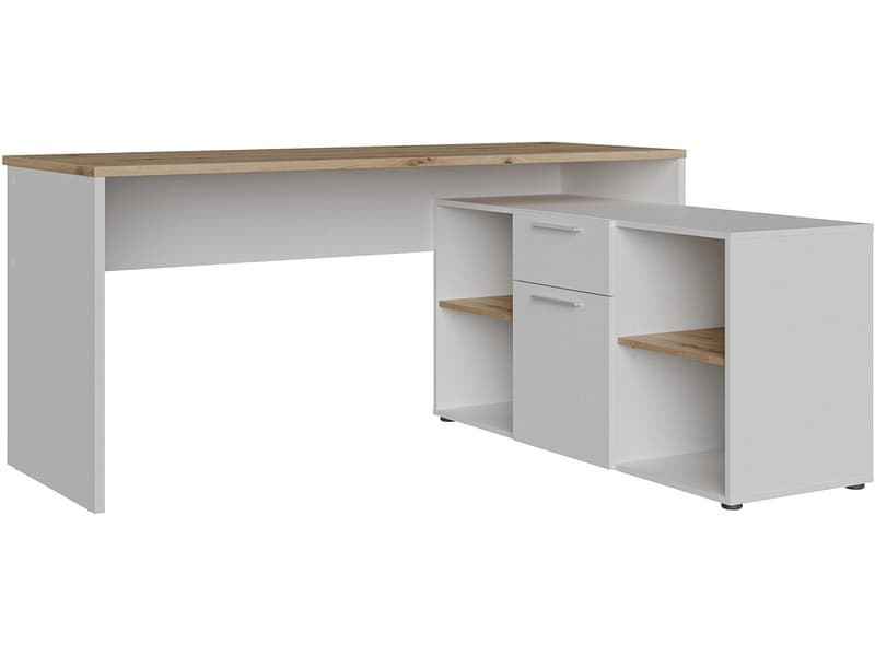 Eckschreibtisch CONTRA COSTA 129.2x160x73.5cm weiss