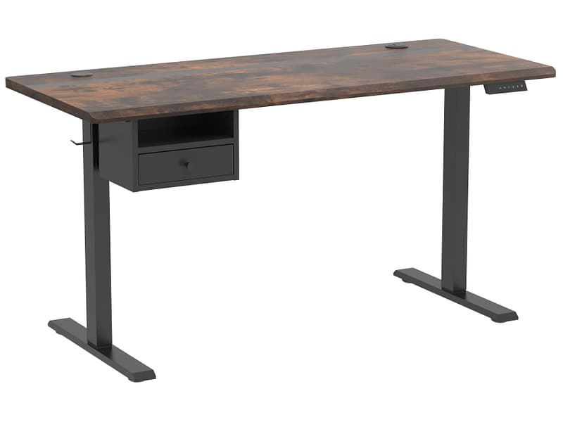 Elektrischer Schreibtisch STANFORD 60x140x73cm nussbaum