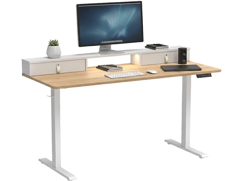 Elektrischer Schreibtisch COLUMBIA 60x140x72.5cm eiche