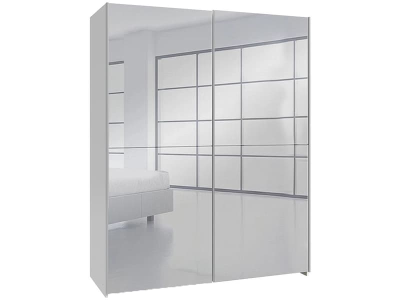 Schwebetürenschrank PAULINE weiss 2 Türen