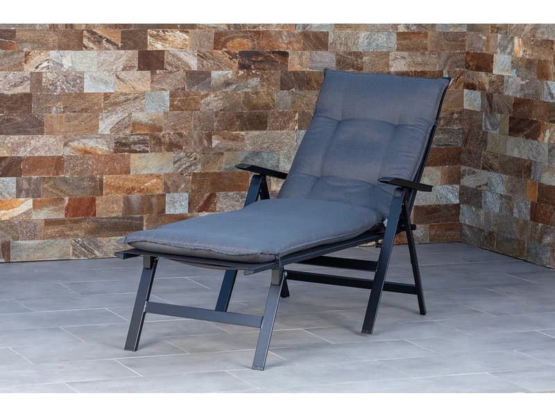 Stuhlkissen TINA 57x196cm dunkelgrau unifarben