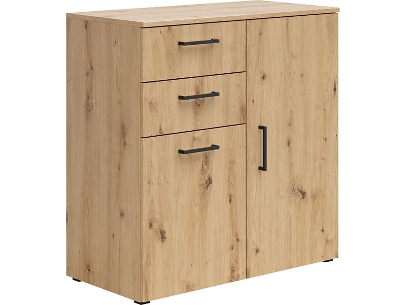 Kommode MULTI 2 Türen 2 Schubladen 40x80x83cm artisan eiche