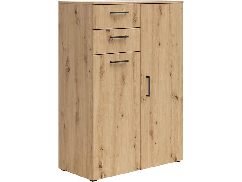 Kommode MULTI 2 Türen 2 Schubladen 40x80x115cm artisan eiche