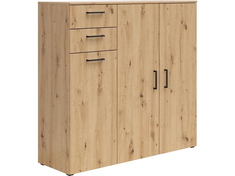 Kommode MULTI 3 Türen 2 Schubladen 40x120x115cm artisan eiche