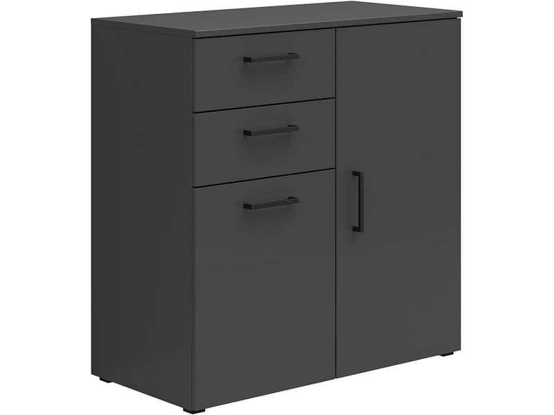 Kommode MULTI 2 Türen 2 Schubladen 40x80x83cm grafit