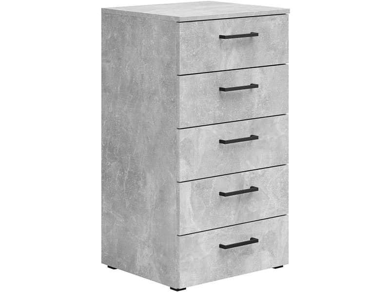 Kommode MULTI 5 Schubladen 40x45x83cm hellgrau