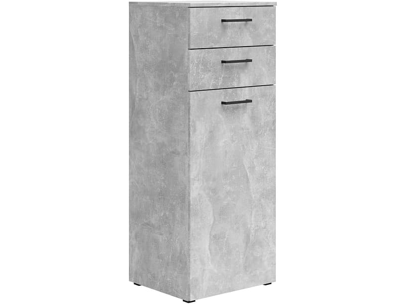 Kommode MULTI 1 Tür 2 Schubladen 40x45x115cm hellgrau