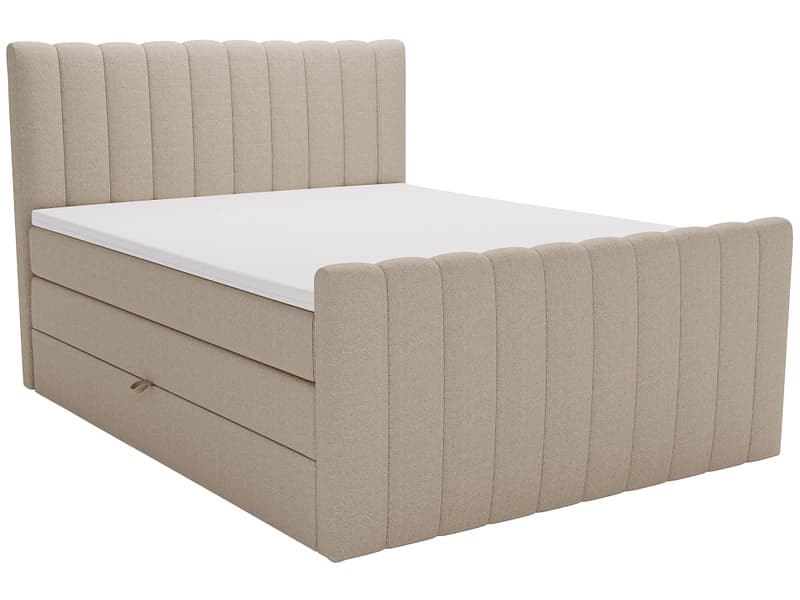 Boxspringbett WINTER taupe 160x200cm weich
