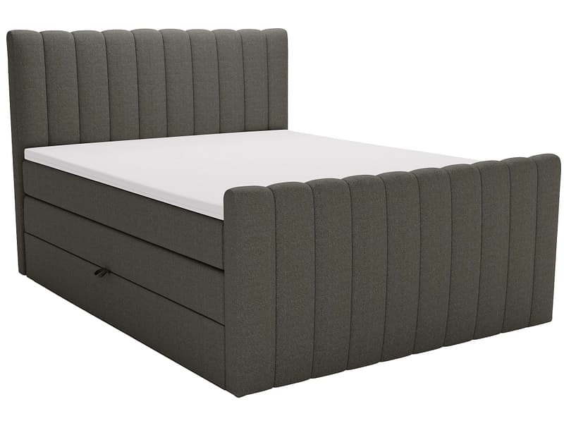 Boxspringbett WINTER dunkelgrau 200x200cm weich