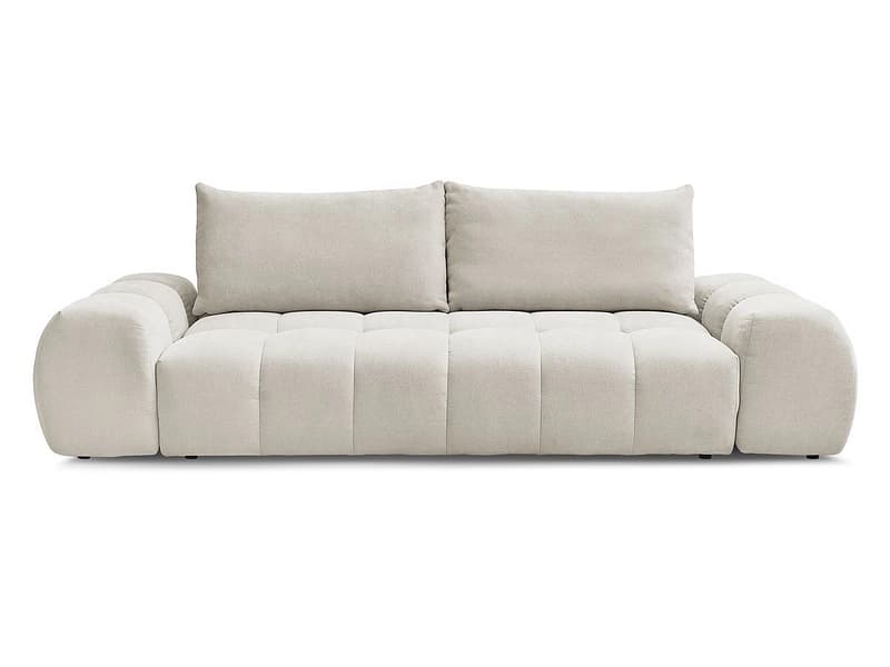 3er Sofa BOBOCHIC EVEREST Stoff mit Textur beige
