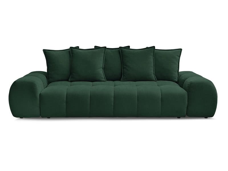 3er Sofa BOBOCHIC EVEREST Stoff mit Textur grün