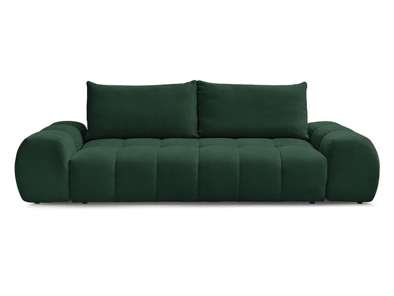 3er Sofa BOBOCHIC EVEREST Stoff mit Textur grün