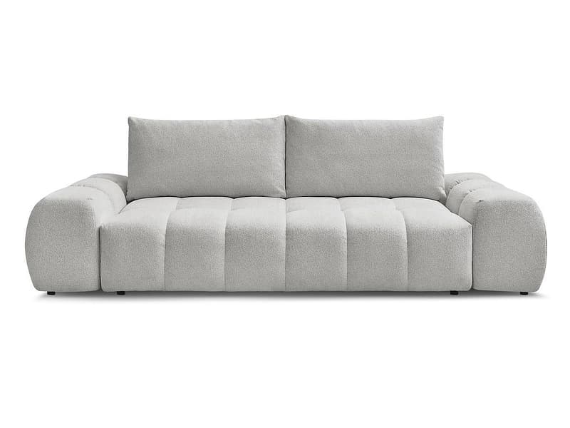3er Sofa BOBOCHIC EVEREST Stoff chiniert hellgrau