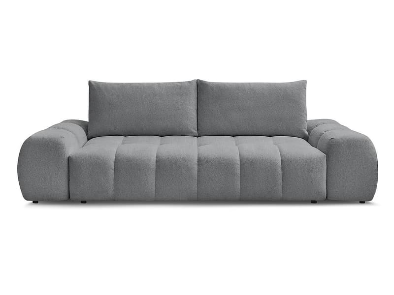 3er Sofa BOBOCHIC EVEREST Stoff chiniert dunkelgrau