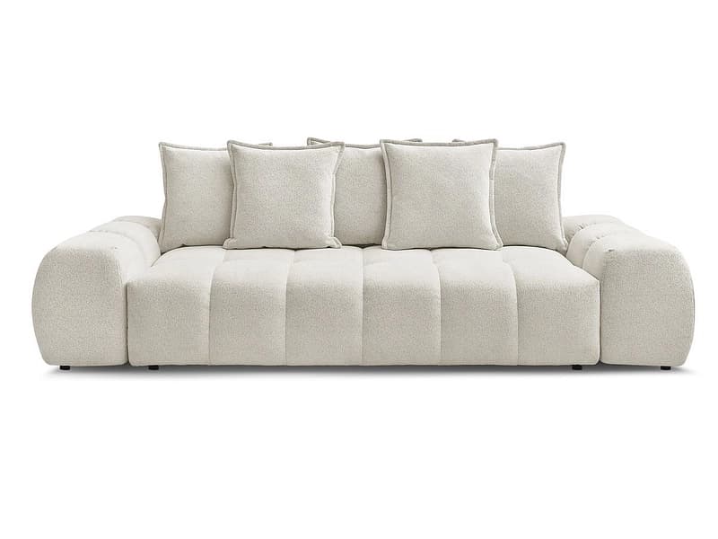 3er Sofa BOBOCHIC EVEREST Stoff chiniert weiss
