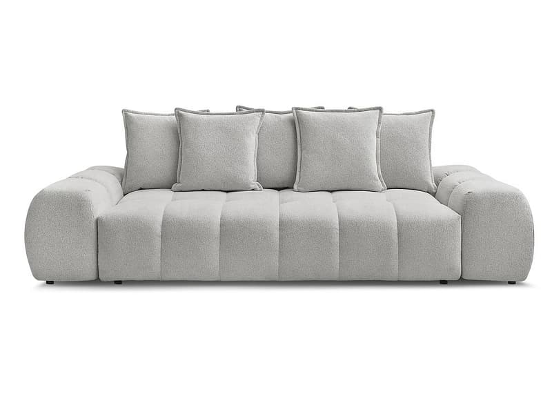 3er Sofa BOBOCHIC EVEREST Stoff chiniert hellgrau