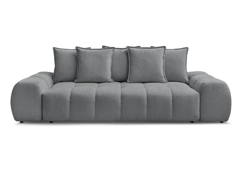 3er Sofa BOBOCHIC EVEREST Stoff chiniert dunkelgrau