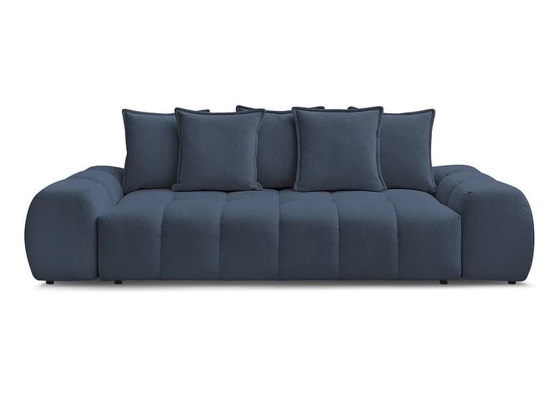 3er Sofa BOBOCHIC EVEREST Stoff chiniert dunkelblau