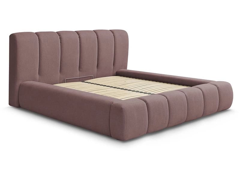 Kastenbett BOBOCHIC DENALI 160x200cm stoff rosa