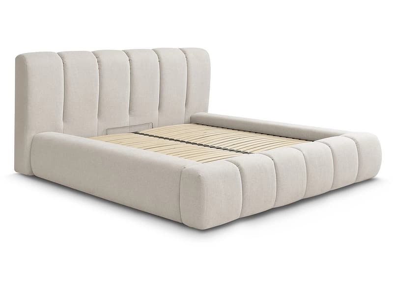 Kastenbett BOBOCHIC DENALI 180x200cm stoff beige