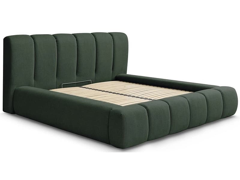 Kastenbett BOBOCHIC DENALI 180x200cm stoff grün