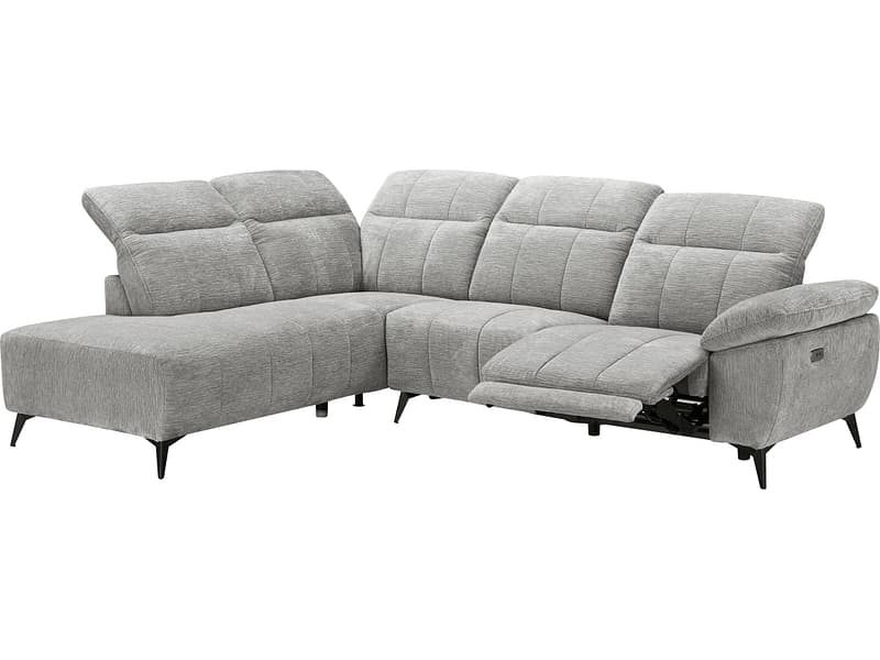 Ecksofa FRANCK Stoff grau