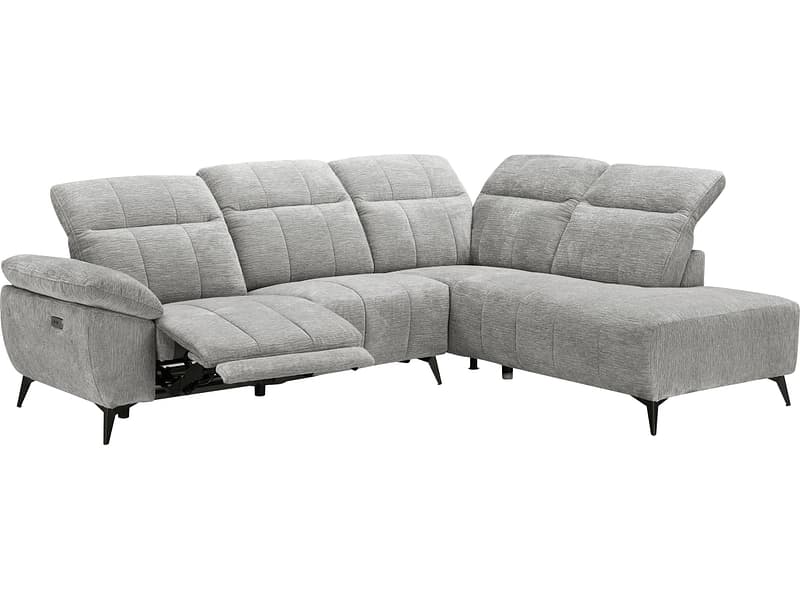 Ecksofa FRANCK Stoff grau