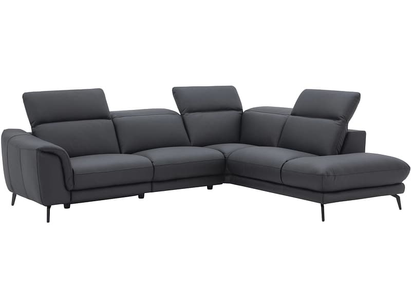 Ecksofa NIO 100% Leder schwarz