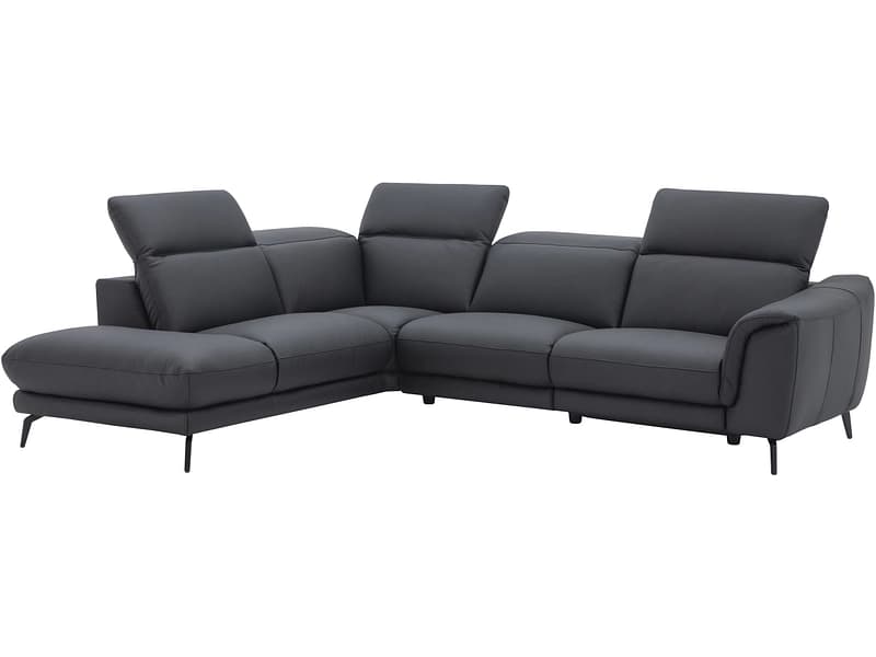 Ecksofa NIO 100% Leder schwarz