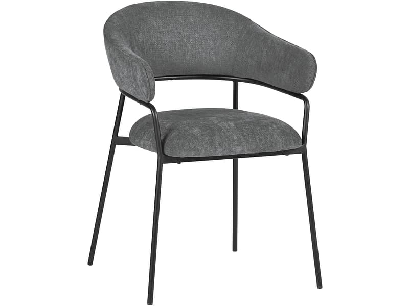 Stuhl REBECCA Stoff grau
