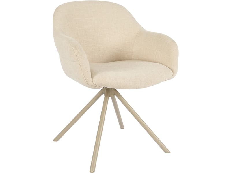 Stuhl STRIPE Stoff beige drehsitz
