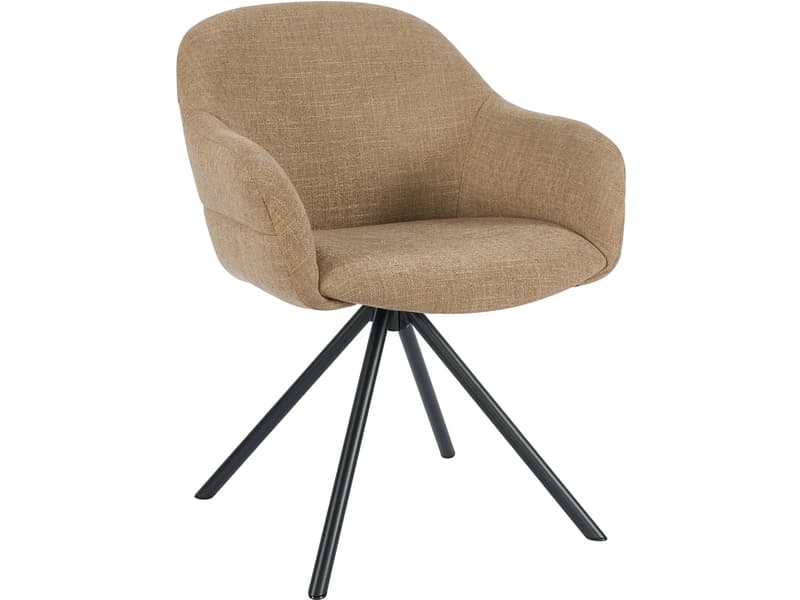 Stuhl STRIPE Stoff braun drehsitz