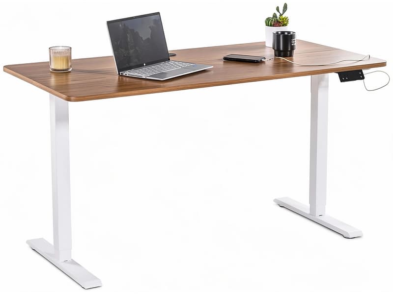 Elektrischer Schreibtisch OXFORD 70x140x71cm nussbaum