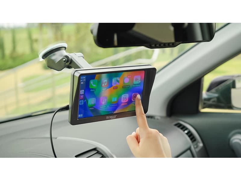 TECHNAXX Drahtloses CarPlay Display 7" TX-320 anthrazitschwarz