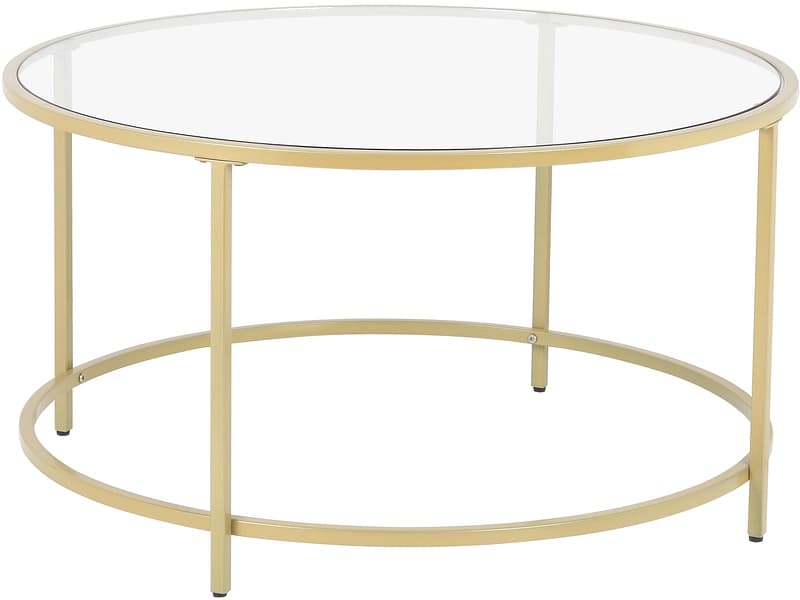 Couchtish CRYSTAL 84x84x45.5cm gold