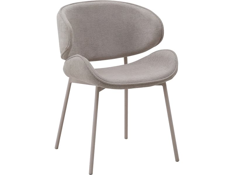Stuhl CURVED Stoff grau
