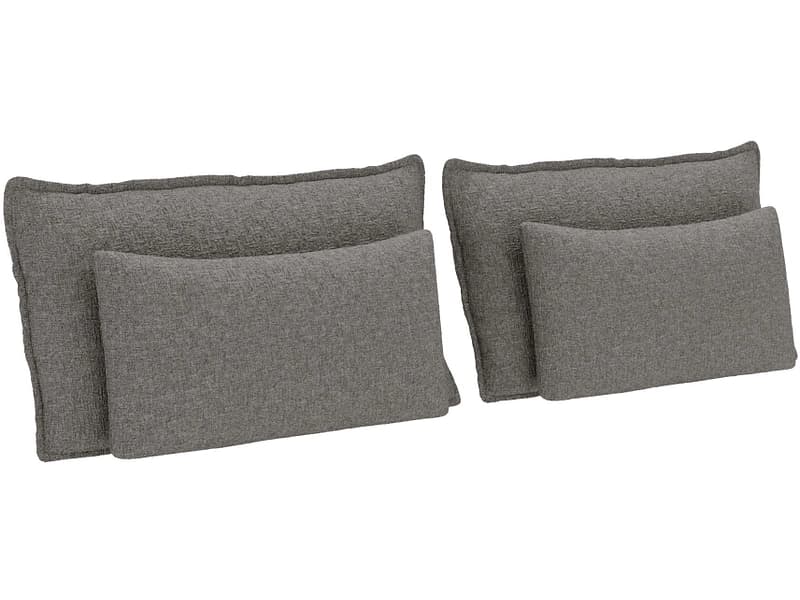 Set 4 Kissen ROOKIE 30x65cm grau unifarben