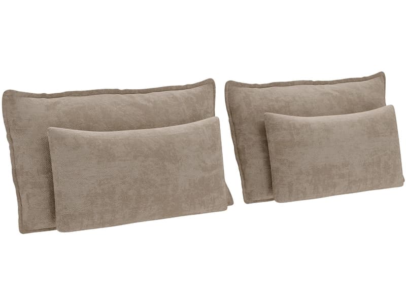 Set 4 Kissen CAPRI 30x65cm taupe unifarben